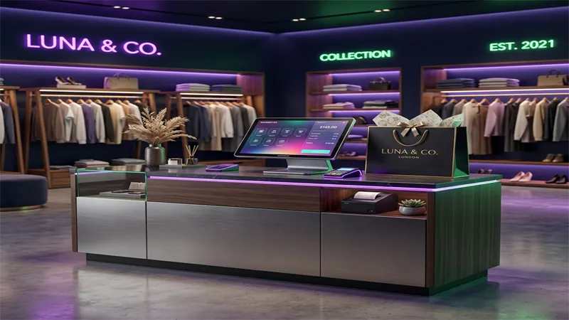 RetaPOS as a Shopify POS alternative showing in-store mobile billing without ecommerce add-ons on smartphone